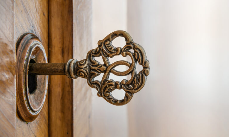 Schlüssel im Schlüsselloch